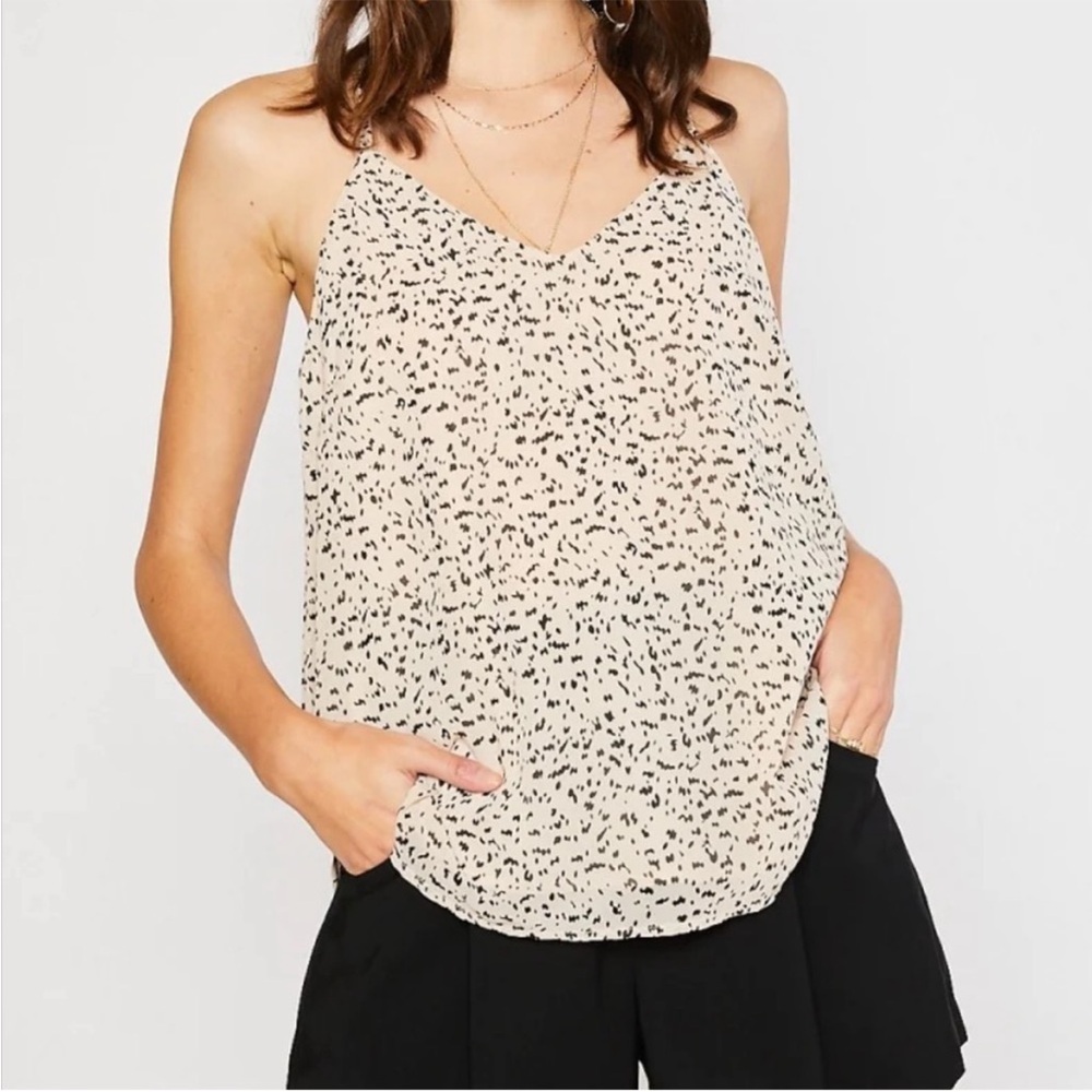 Chic Black and White Spotted Camisole